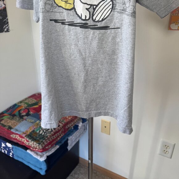 Peanuts Retro Santa Snoopy Graphic Distressed T Shirt - Picture 4 of 15